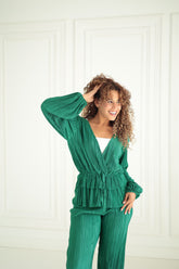 Emerald Pleated Co-ord Set